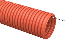 Труба гофрированная ПНД d=20мм с зондом оранжевая (100м) | код CTG20-20-K04-100 | IEK